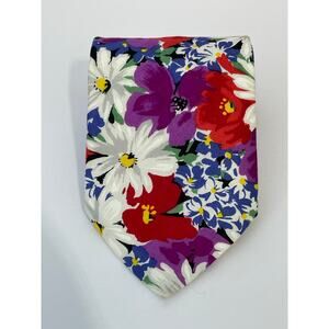 Vintage 615 Collection Necktie Spring Floral Cottage Core Preppy Brunch USA